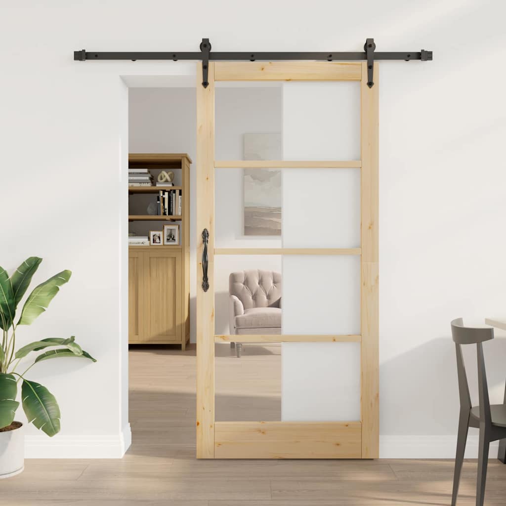 Schiebetür Massivholz Kiefer Und Glas