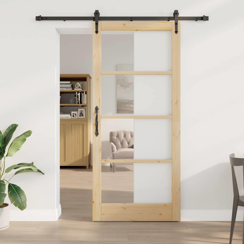 Schiebetür Massivholz Kiefer Und Glas