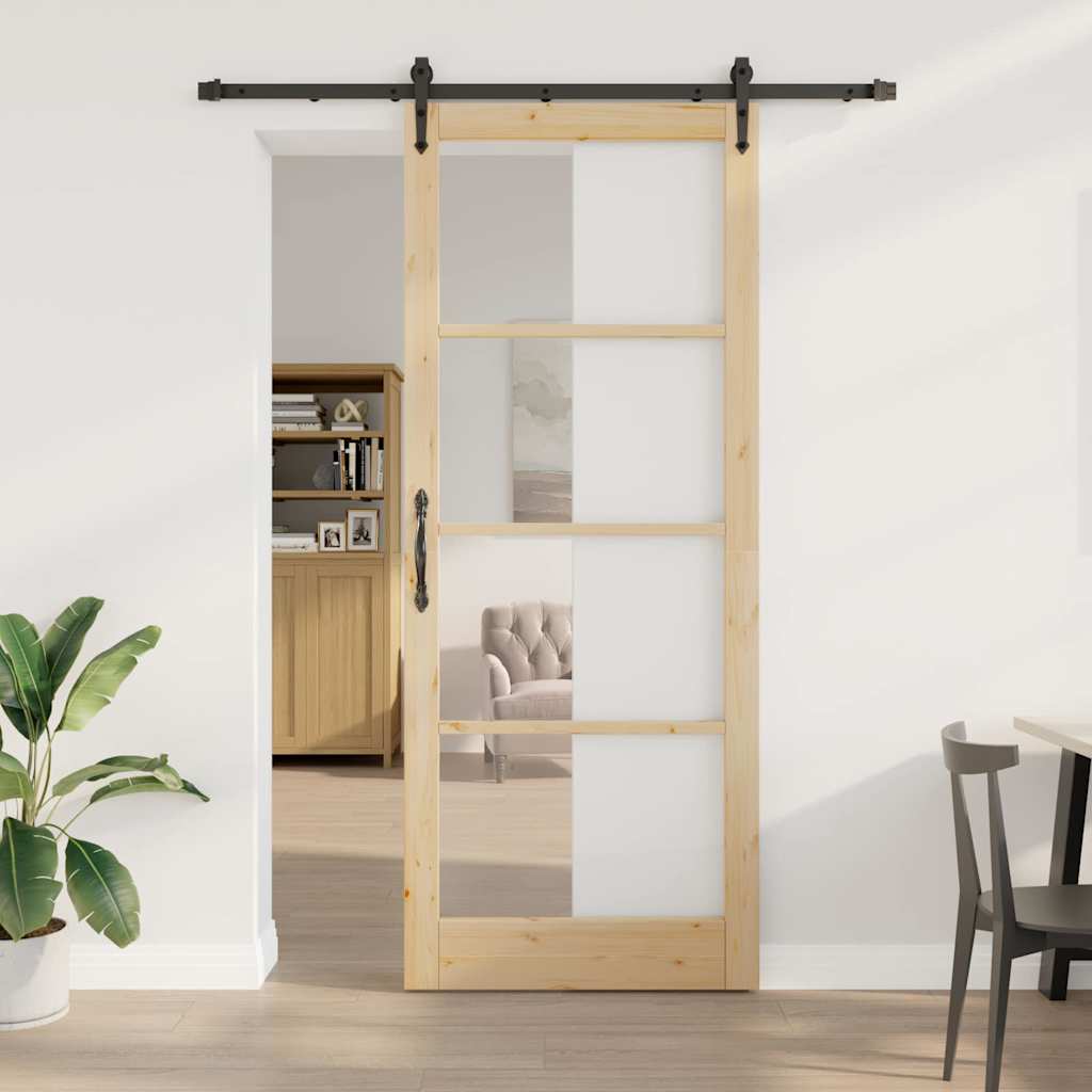 Schiebetür Massivholz Kiefer Und Glas