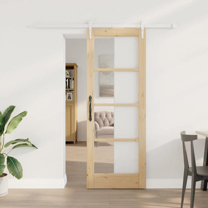 Schiebetür Massivholz Kiefer Und Glas