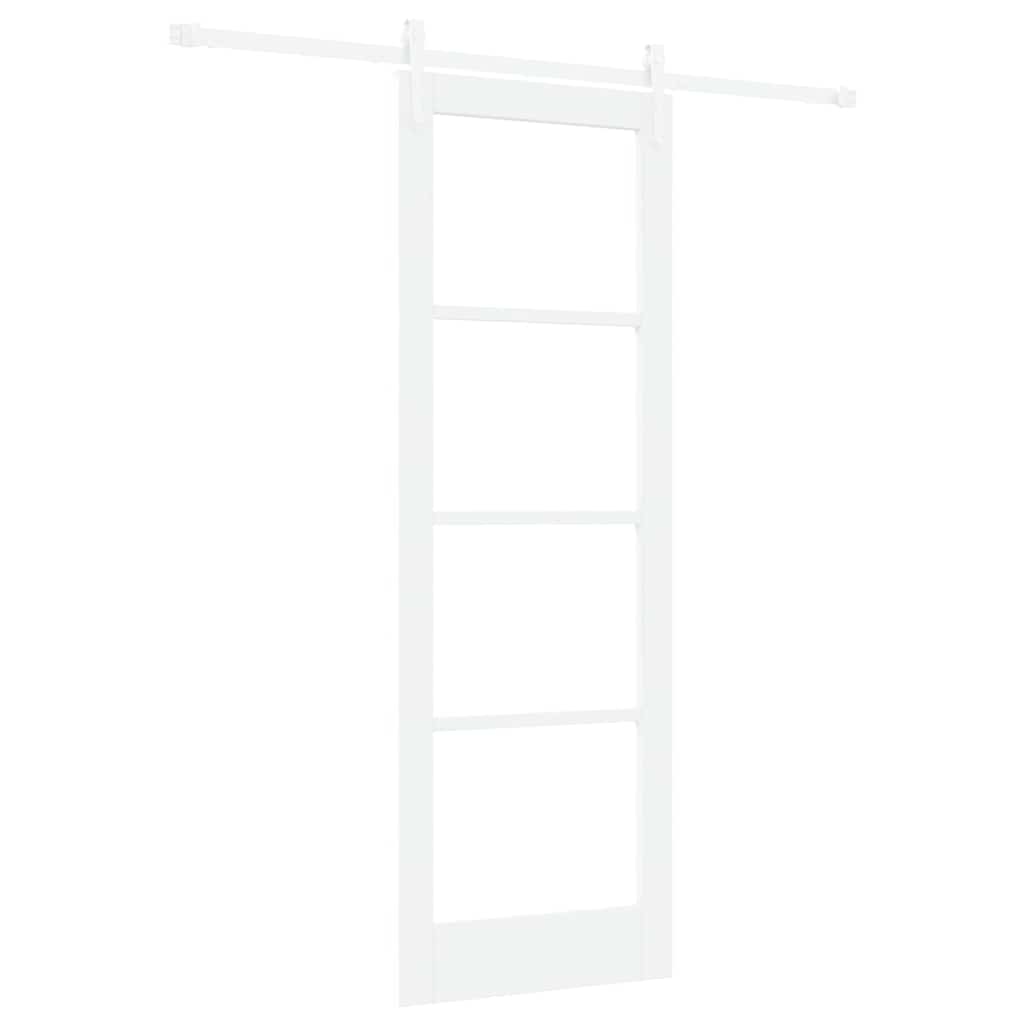 Schiebetür Weiß 73,5 X 211 Cm Massivholz Kiefer Und Glas