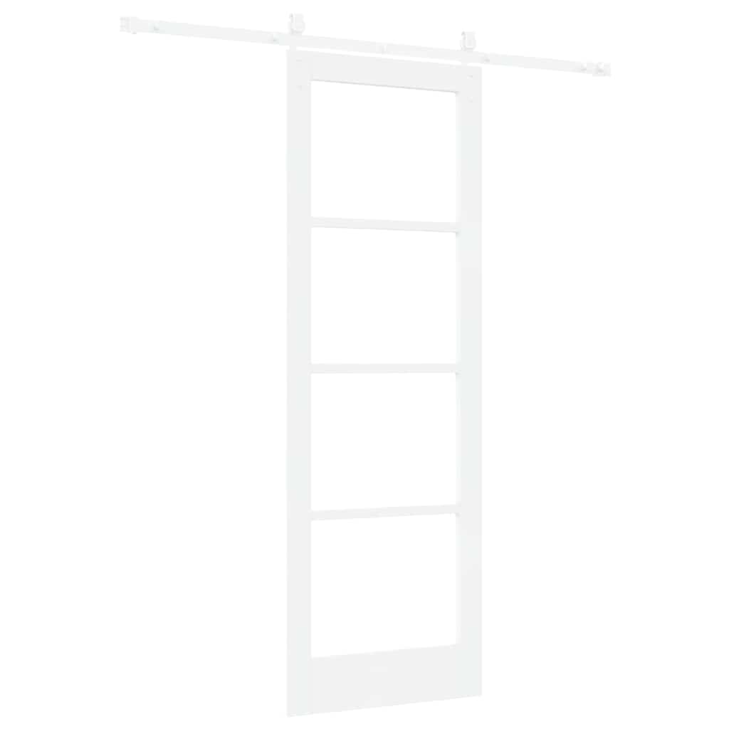 Schiebetür Weiß 73,5 X 211 Cm Massivholz Kiefer Und Glas