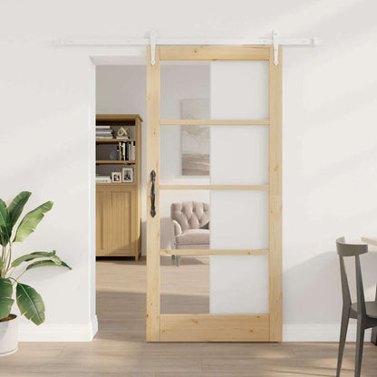 Schiebetür Massivholz Kiefer Und Glas
