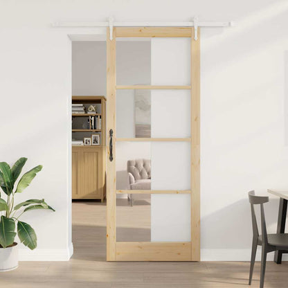 Schiebetür Massivholz Kiefer Und Glas
