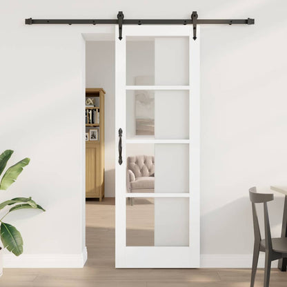 Schiebetür Weiß Und Schwarz 73,5 X 211 Cm