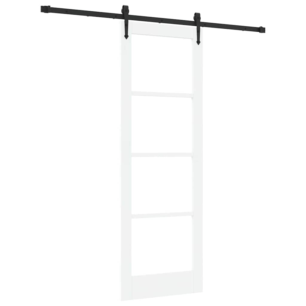 Schiebetür Weiß Und Schwarz 73,5 X 211 Cm
