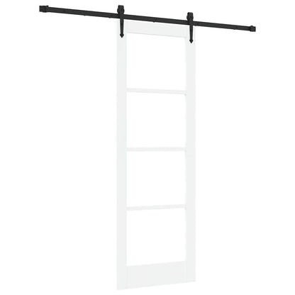 Schiebetür Weiß Und Schwarz 73,5 X 211 Cm