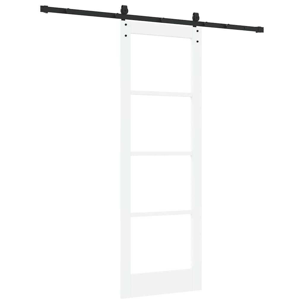 Schiebetür Weiß Und Schwarz 73,5 X 211 Cm