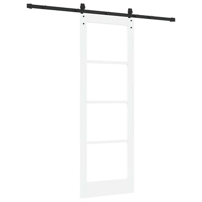 Schiebetür Weiß Und Schwarz 73,5 X 211 Cm