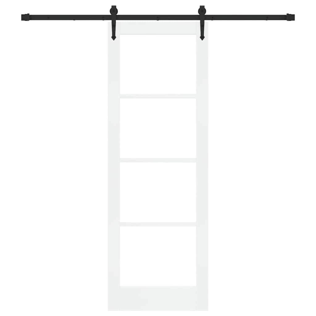 Schiebetür Weiß Und Schwarz 73,5 X 211 Cm