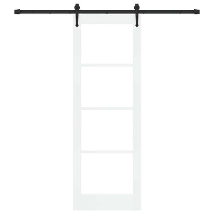Schiebetür Weiß Und Schwarz 73,5 X 211 Cm