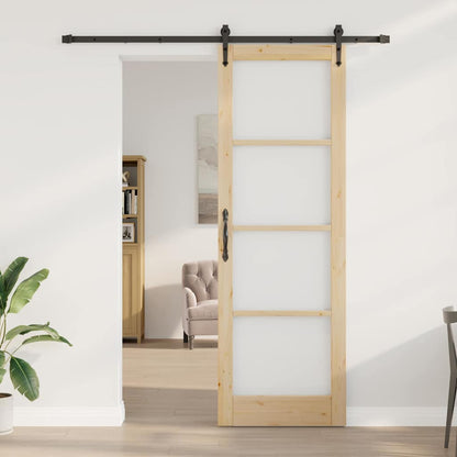 Schiebetür Natürlich Und Schwarz 78 X 232 Cm