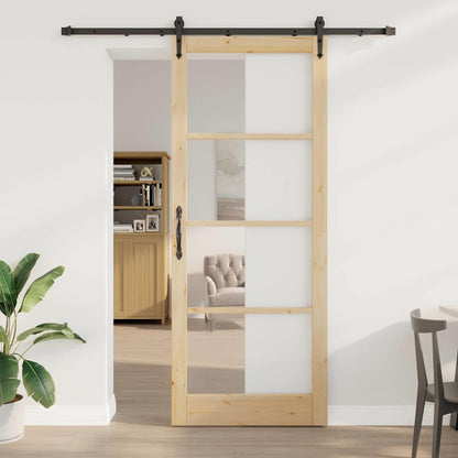 Schiebetür Massivholz Kiefer Und Glas