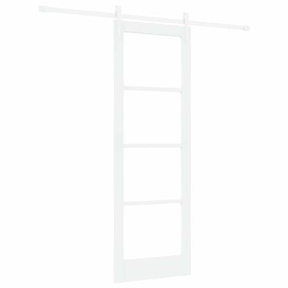 Schiebetür Weiß 73,5 X 211 Cm Massivholz Kiefer Und Glas