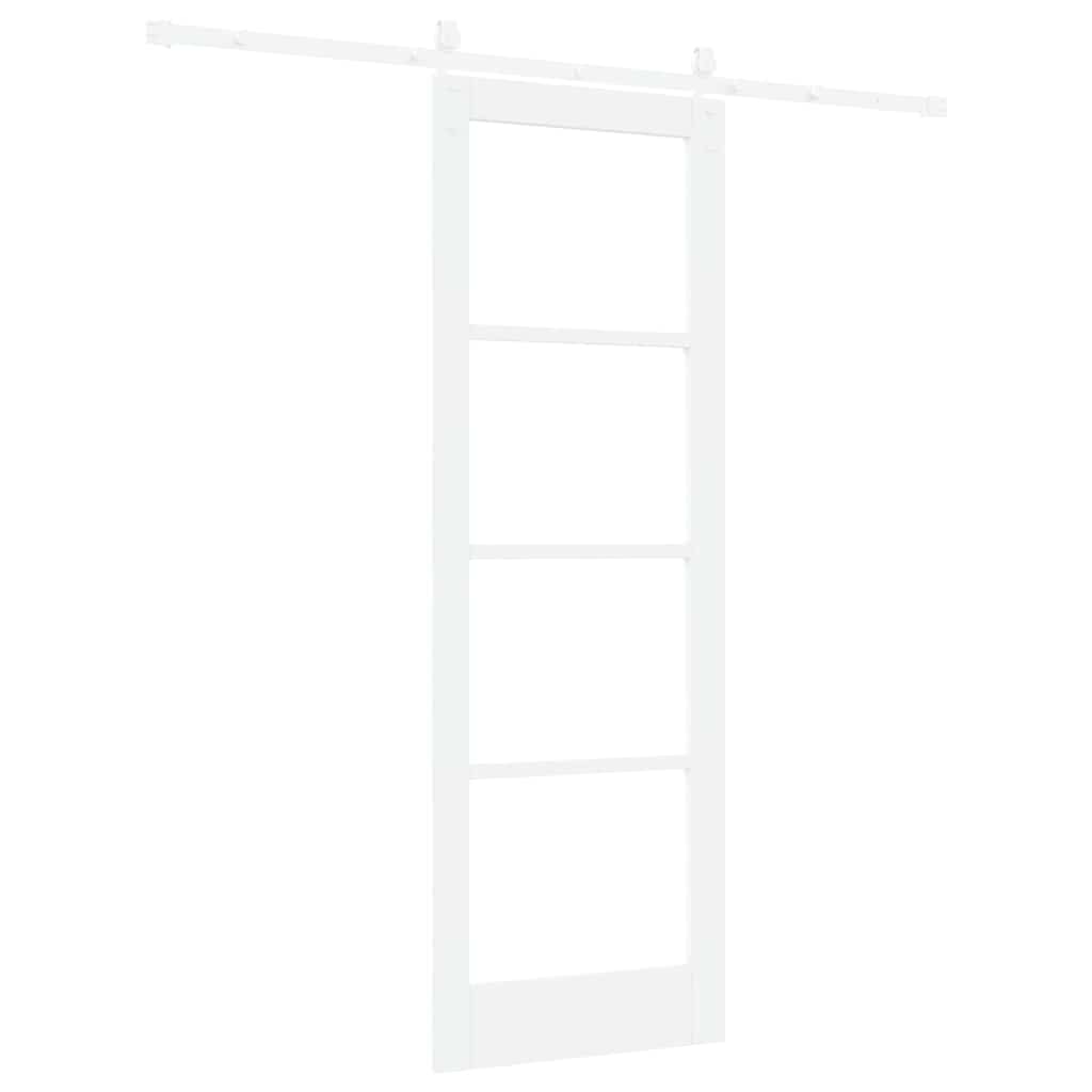 Schiebetür Weiß 73,5 X 211 Cm Massivholz Kiefer Und Glas