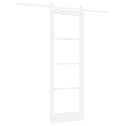 Schiebetür Weiß 73,5 X 211 Cm Massivholz Kiefer Und Glas