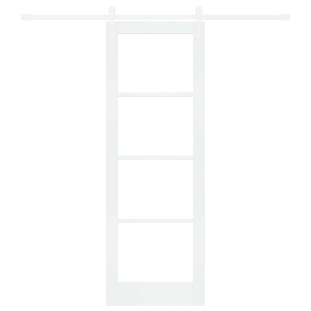 Schiebetür Weiß 73,5 X 211 Cm Massivholz Kiefer Und Glas