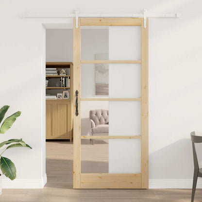 Schiebetür Massivholz Kiefer Und Glas