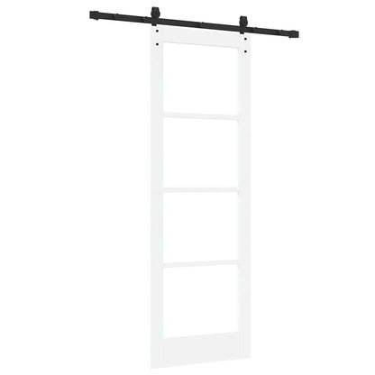 Schiebetür Orkdal Weiß 73,5 X 211 Cm Massivholz Kiefer Und Glas