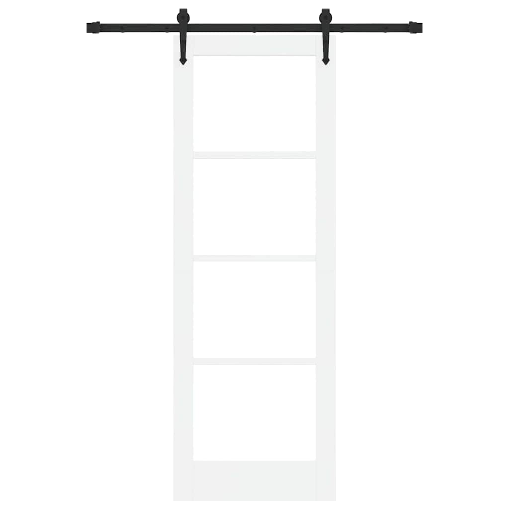 Schiebetür Orkdal Weiß 73,5 X 211 Cm Massivholz Kiefer Und Glas