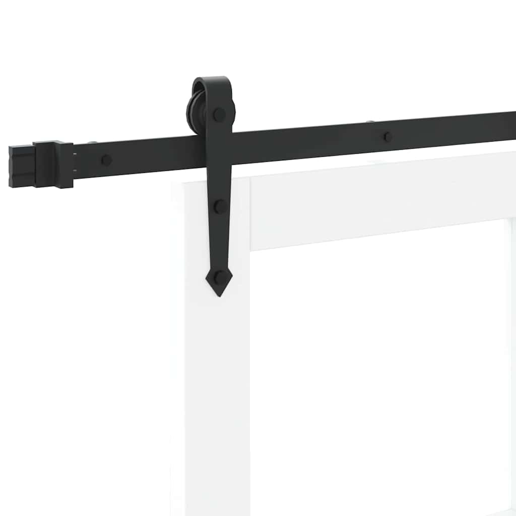 Schiebetür Orkdal Weiß 73,5 X 211 Cm Massivholz Kiefer Und Glas