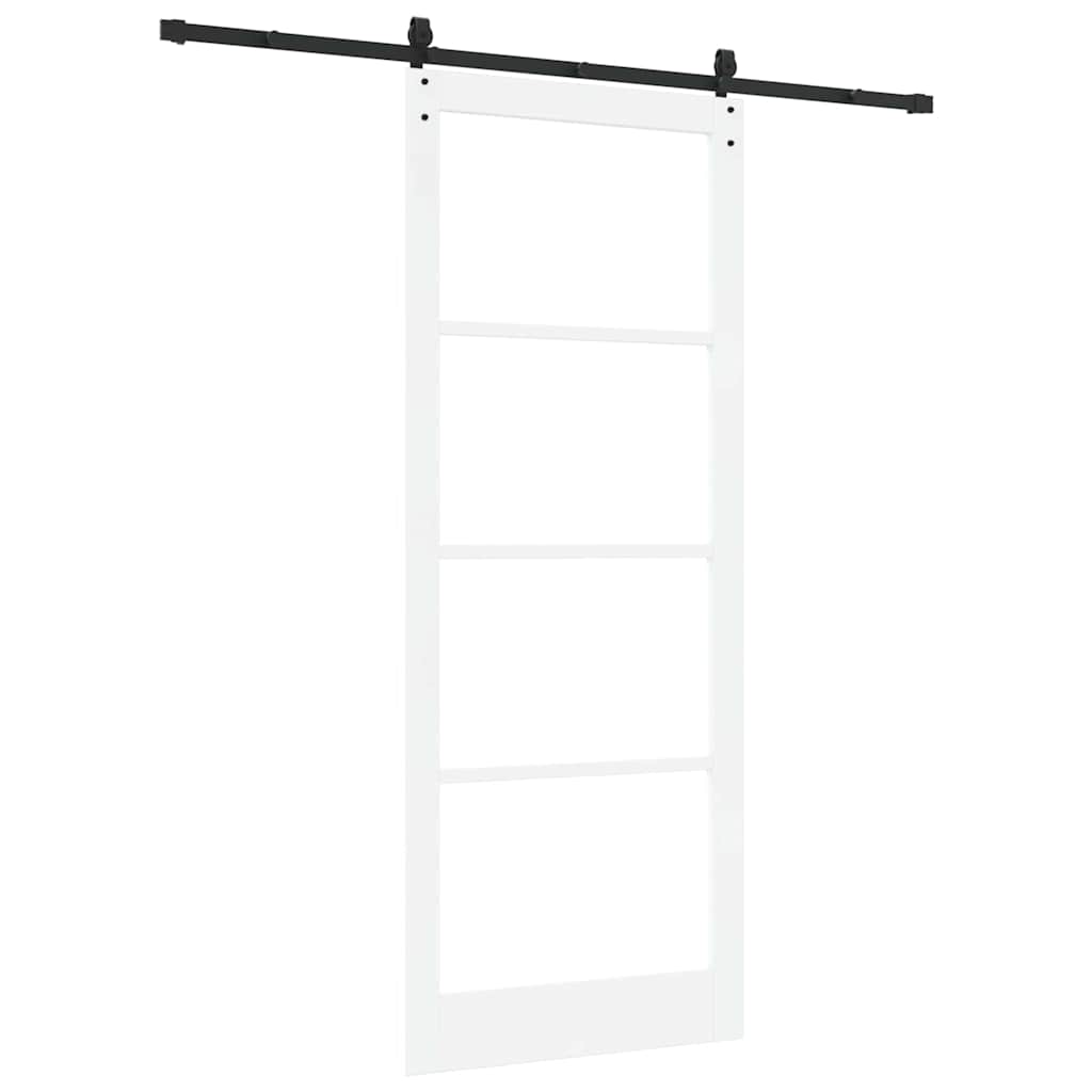 Schiebetür Orkdal Weiß Massivholz Kiefer Und Glas