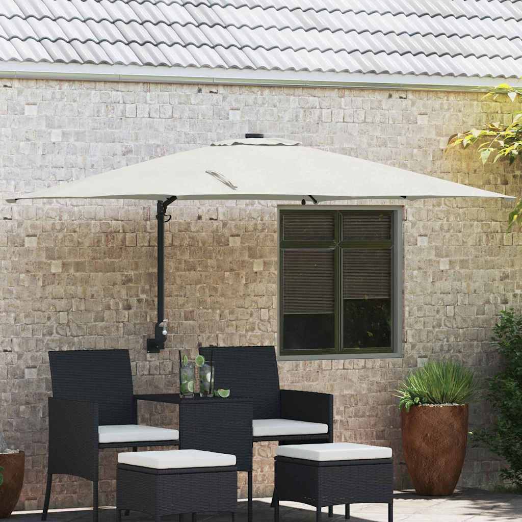 Garten-Sonnenschirm 248,5 X 247,5 X 160 Cm Polyester Und Stahl