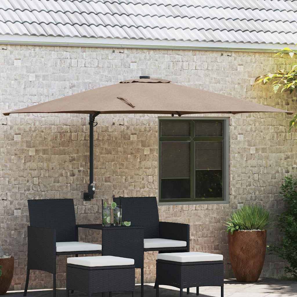 Garten-Sonnenschirm 248,5 X 247,5 X 160 Cm Polyester Und Stahl