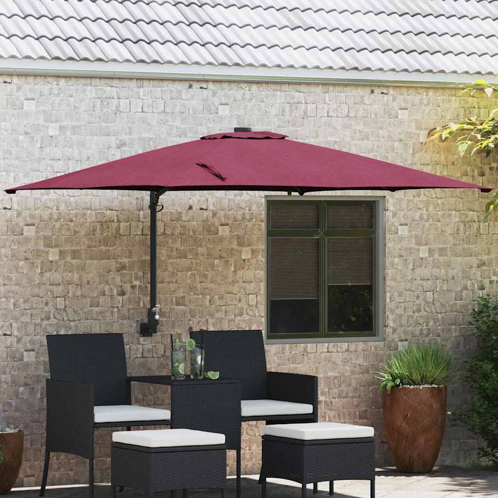 Garten-Sonnenschirm 248,5 X 247,5 X 160 Cm Polyester Und Stahl