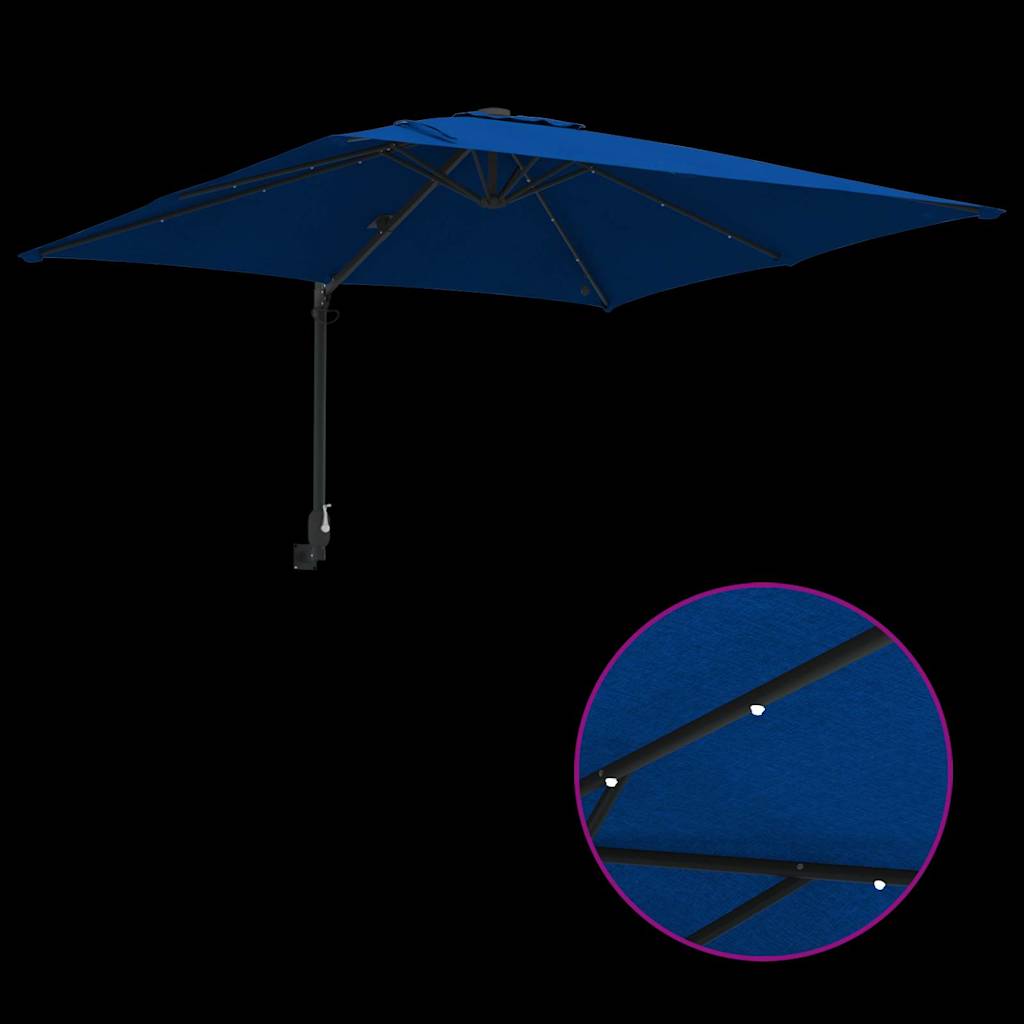 Garten-Sonnenschirm 248,5 X 247,5 X 160 Cm Polyester Und Stahl