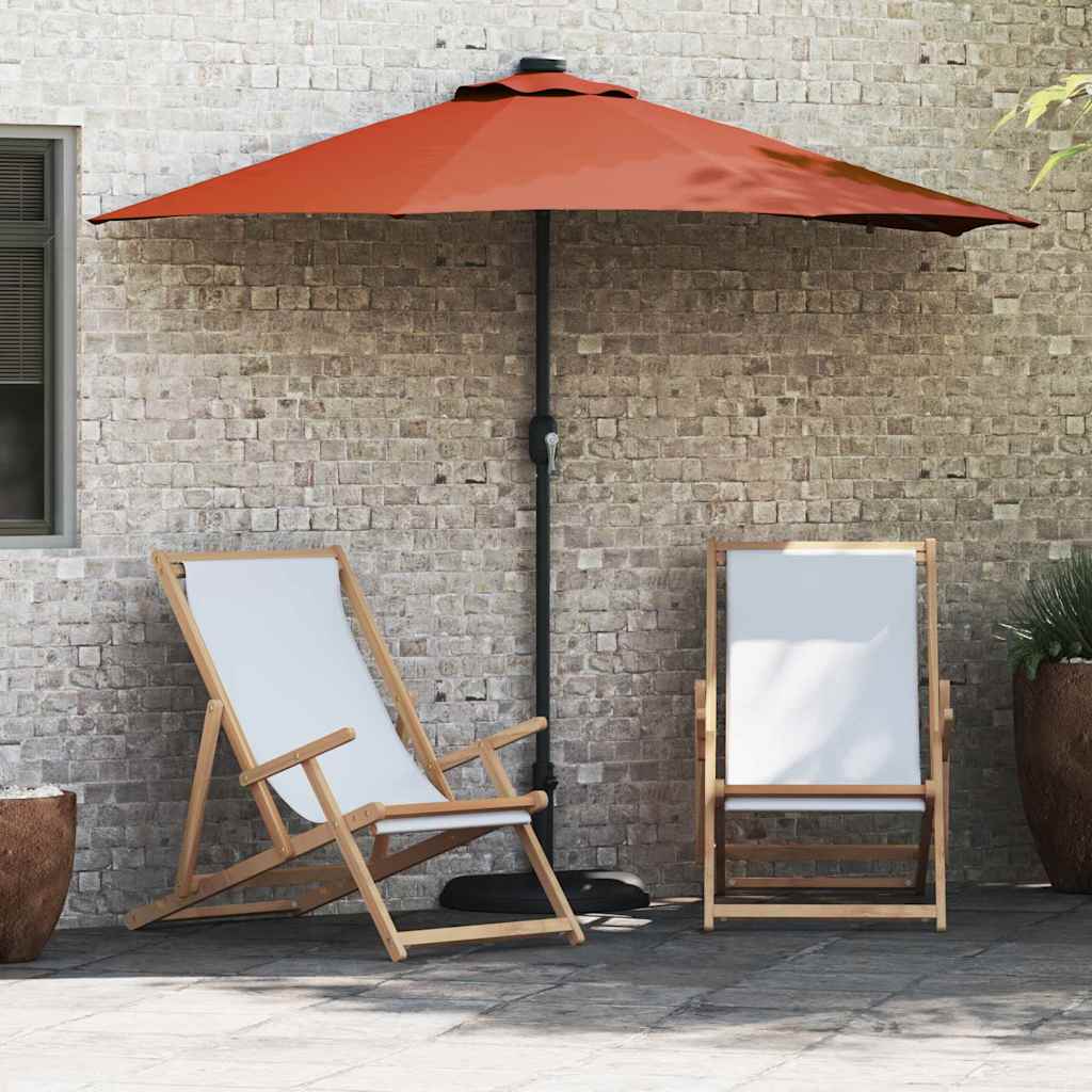 Garten-Sonnenschirm 294 X 150 X 223 Cm Polyester Und Stahl