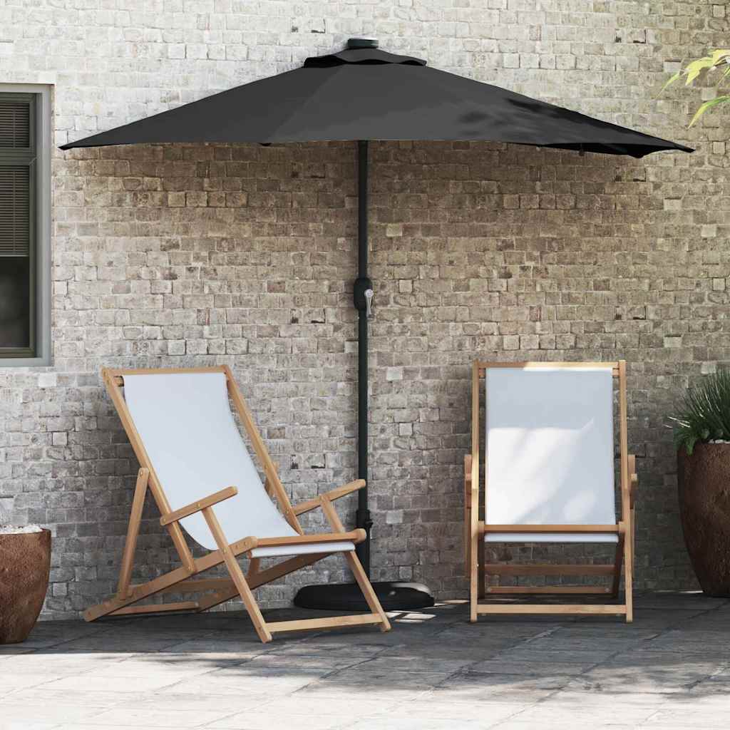 Garten-Sonnenschirm 294 X 150 X 223 Cm Polyester Und Stahl