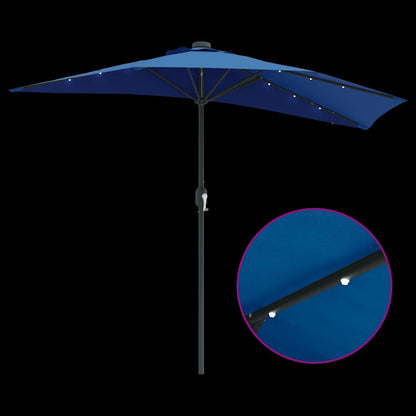 Garten-Sonnenschirm 294 X 150 X 223 Cm Polyester Und Stahl