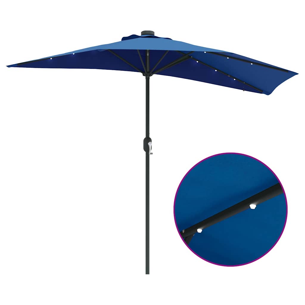 Garten-Sonnenschirm 294 X 150 X 223 Cm Polyester Und Stahl