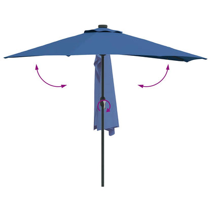 Garten-Sonnenschirm 294 X 150 X 224 Cm Polyester Und Stahl