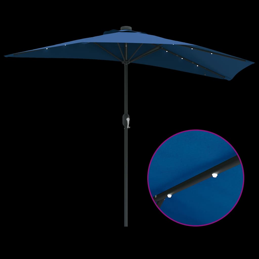 Garten-Sonnenschirm 294 X 150 X 224 Cm Polyester Und Stahl