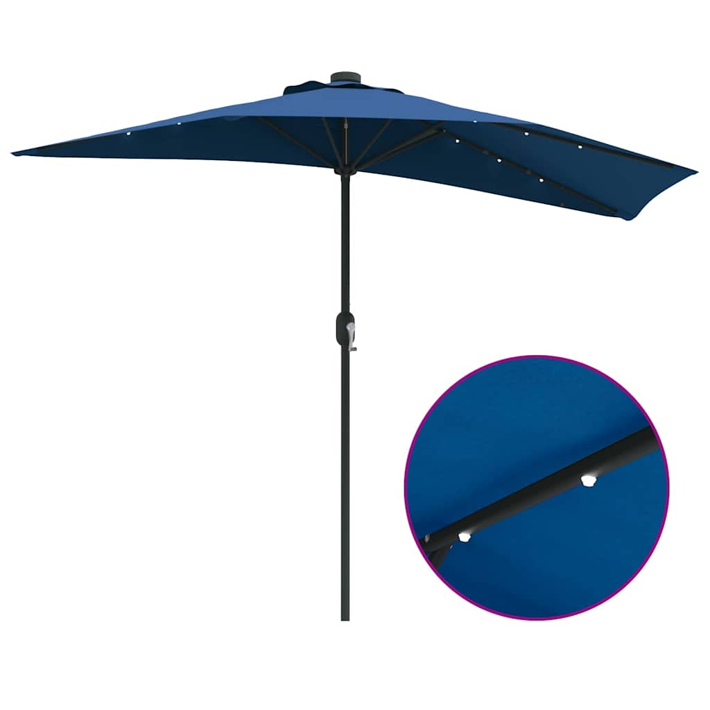Garten-Sonnenschirm 294 X 150 X 224 Cm Polyester Und Stahl