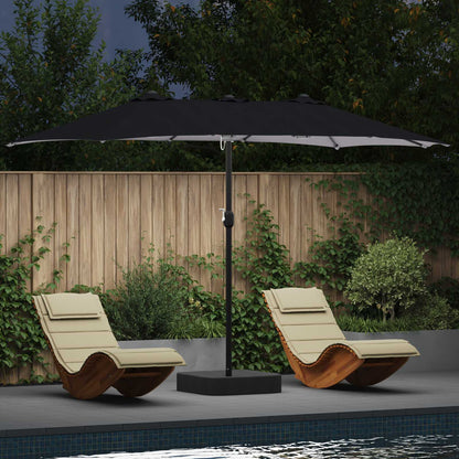 Garten-Sonnenschirm 385 X 209 X 244 Cm Polyester