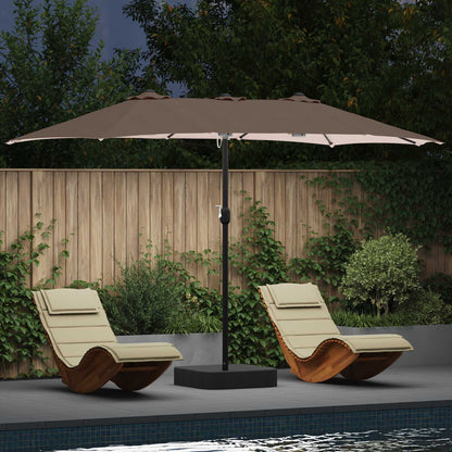 Garten-Sonnenschirm 385 X 209 X 244 Cm Polyester