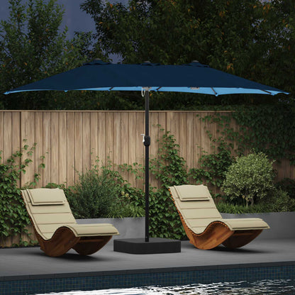 Garten-Sonnenschirm 385 X 209 X 244 Cm Polyester