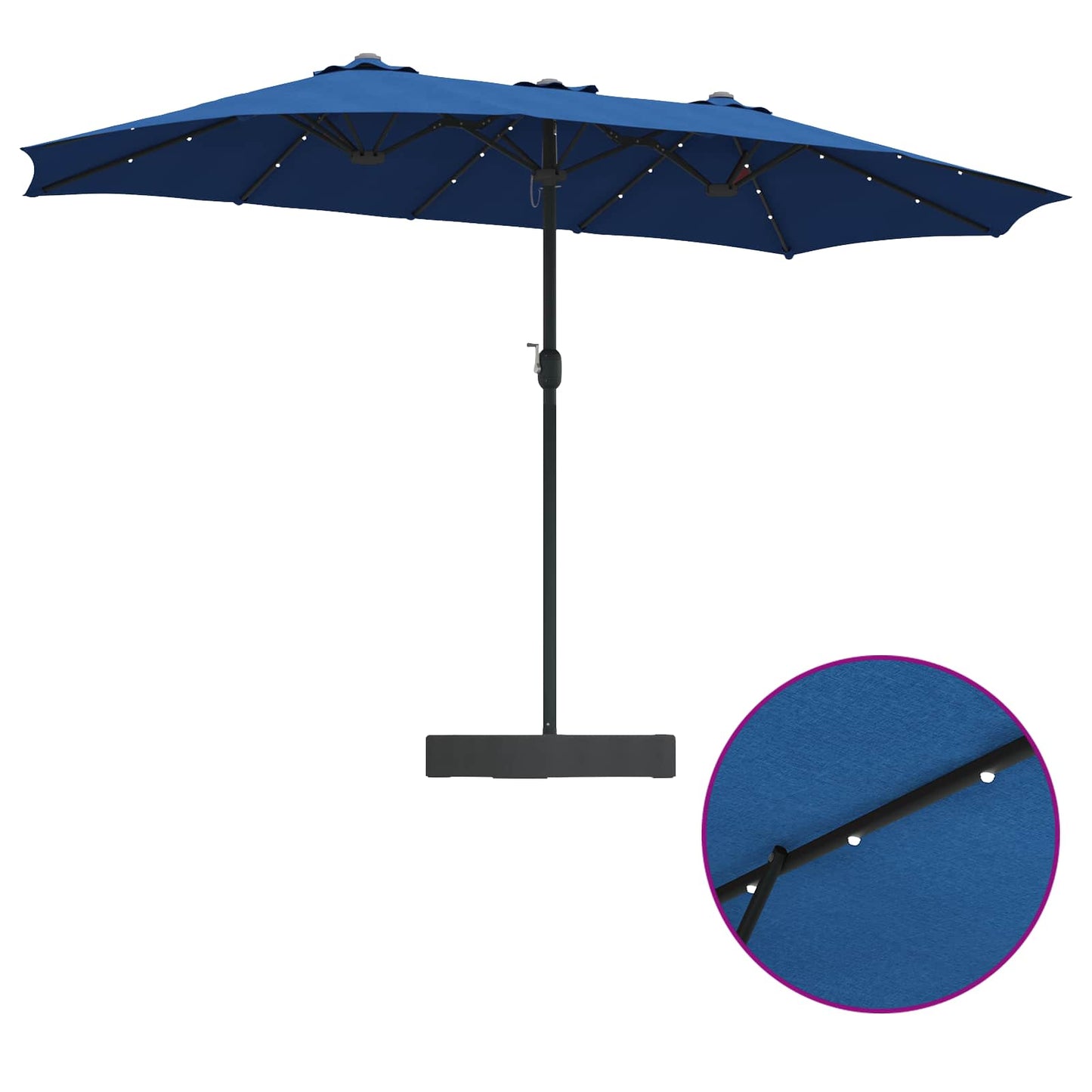 Garten-Sonnenschirm 385 X 209 X 244 Cm Polyester