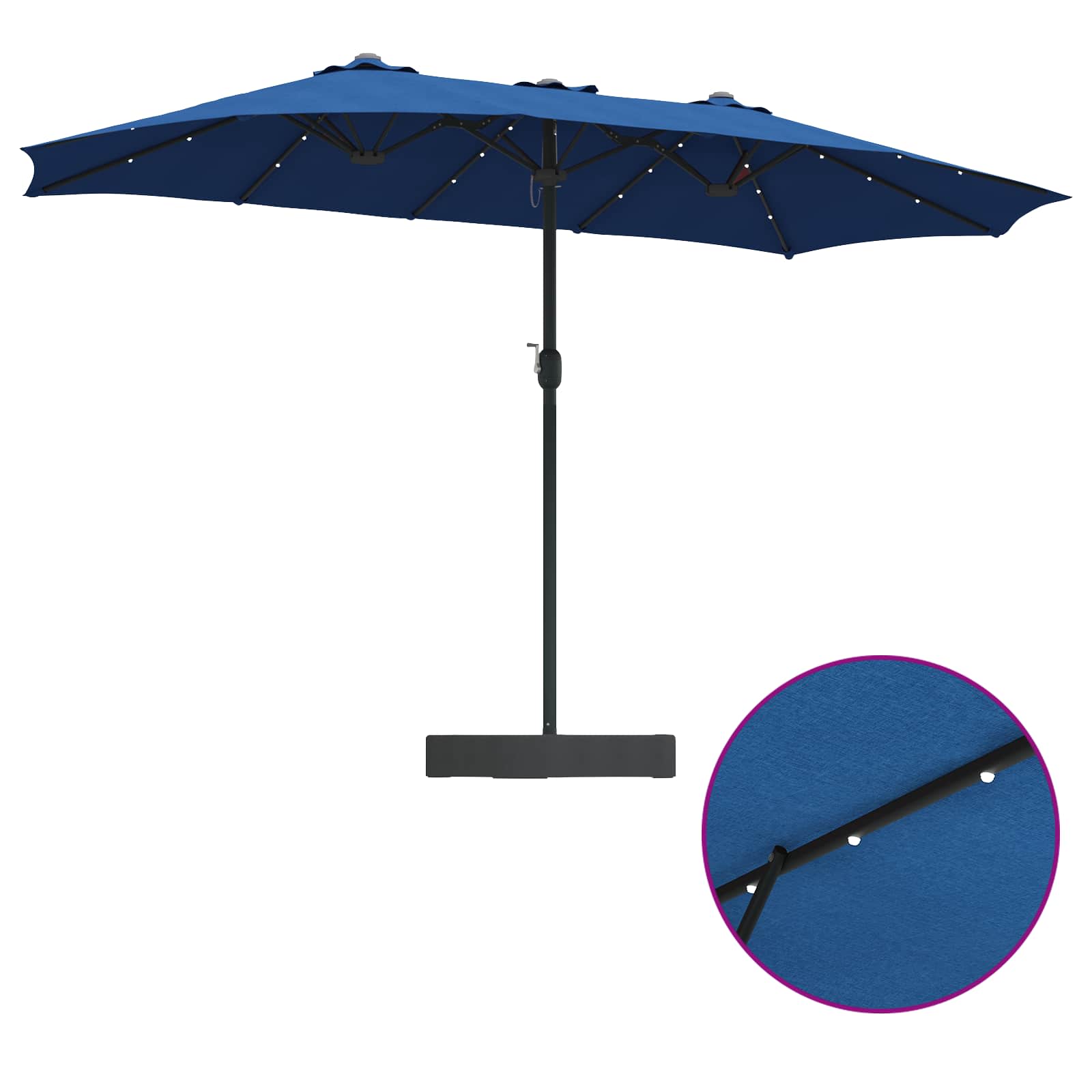 Garten-Sonnenschirm 385 X 209 X 244 Cm Polyester