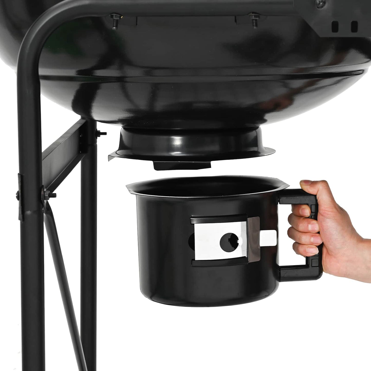 Outdoor Grill Mit Rad Schwarz 91 X 71 X 107 Cm Metall