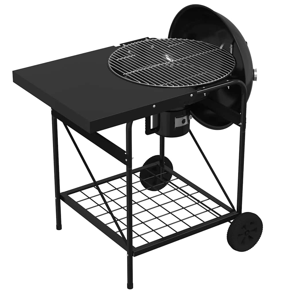 Outdoor Grill Mit Rad Schwarz 91 X 71 X 107 Cm Metall