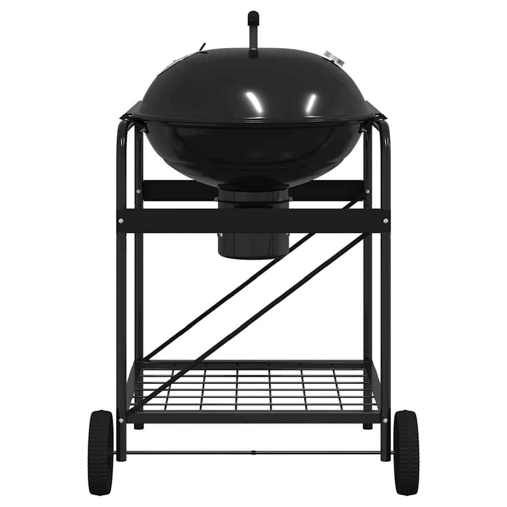 Outdoor Grill Mit Rad Schwarz 91 X 71 X 107 Cm Metall