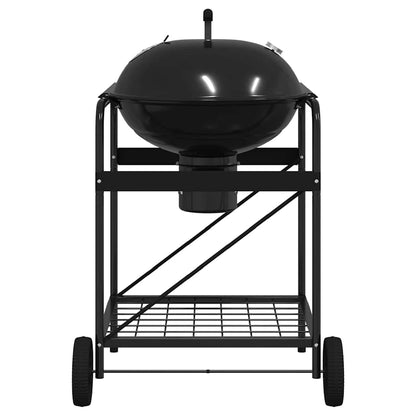Outdoor Grill Mit Rad Schwarz 91 X 71 X 107 Cm Metall