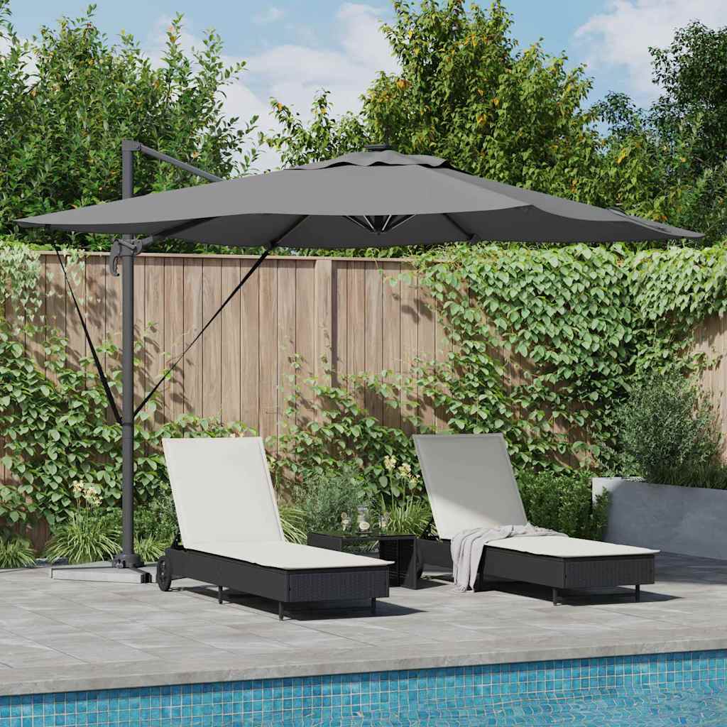 Sonnenschirm Mit Led-Lichtleisten Azure Blau 286 X 284 X 270 Cm