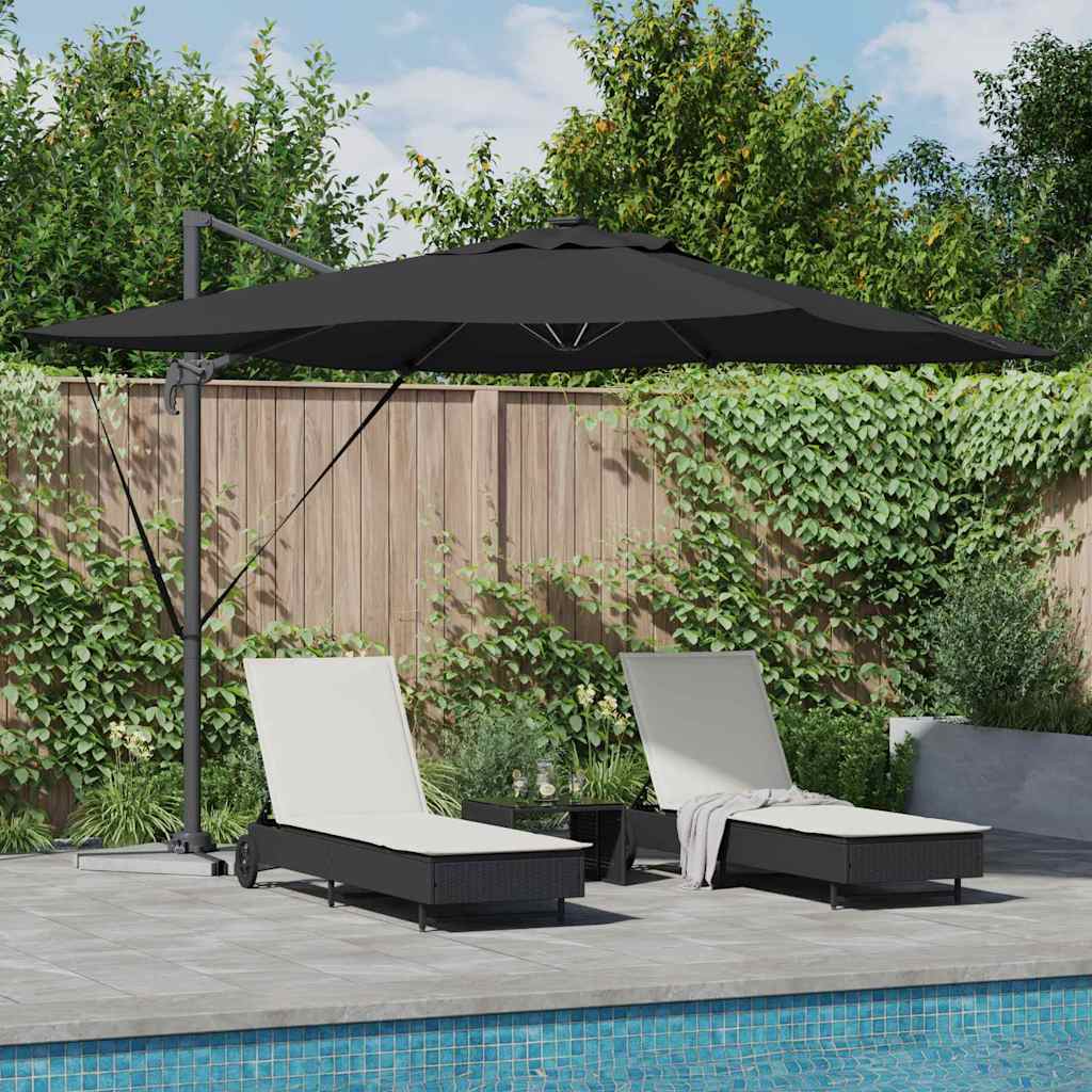 Sonnenschirm Mit Led-Lichtleisten Azure Blau 286 X 284 X 270 Cm