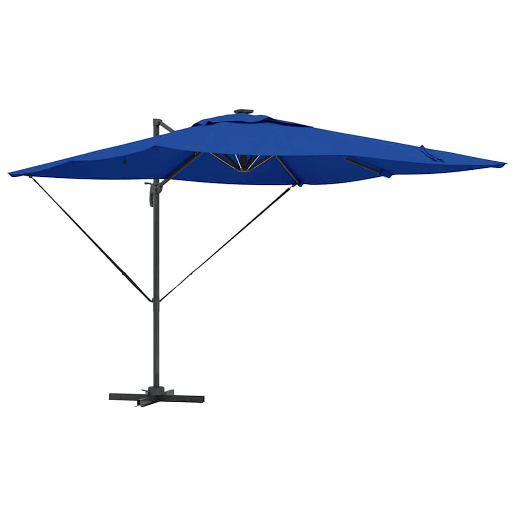 Sonnenschirm Mit Led-Lichtleisten Azure Blau 286 X 284 X 270 Cm