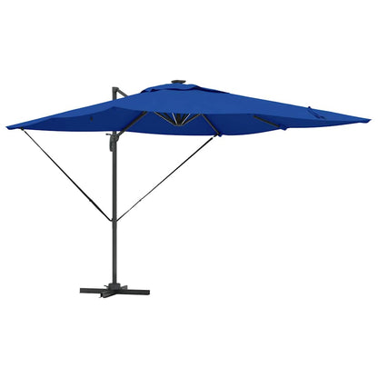 Sonnenschirm Mit Led-Lichtleisten Azure Blau 286 X 284 X 270 Cm